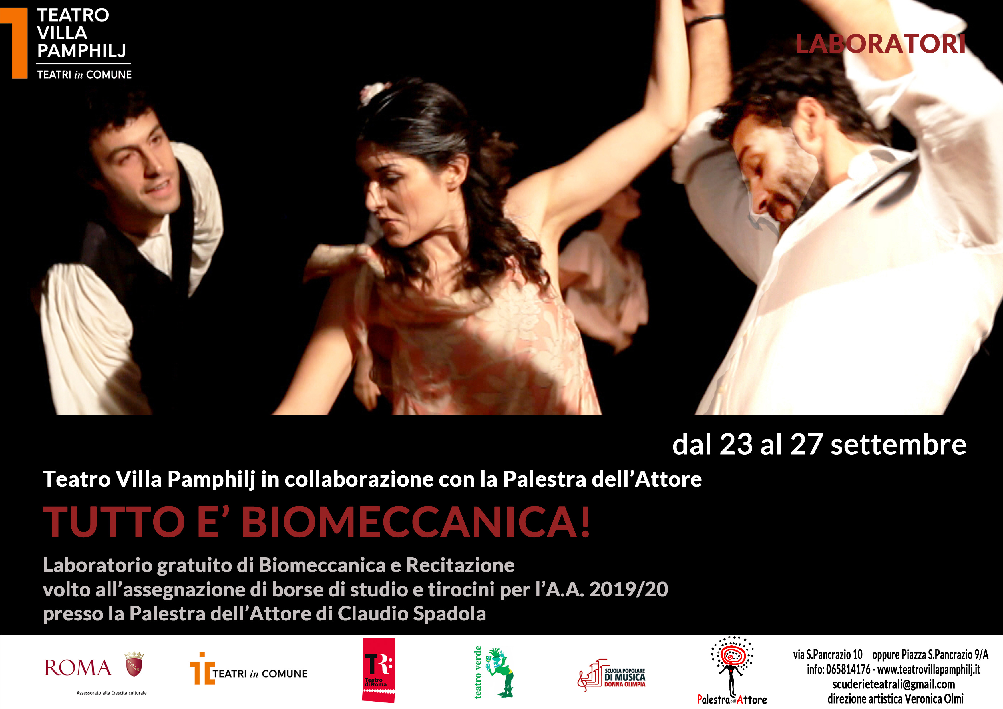 banner Tutto e Biomeccanica Lab Gratuito Spadola Villa Pamphilj 23 27 Settembre 2019