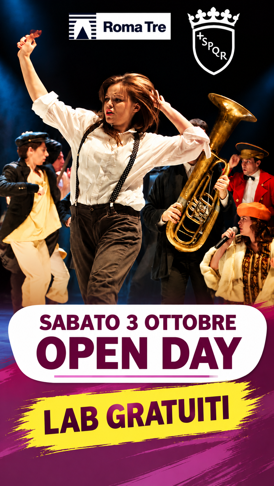 Locandina Open Day Palestra dell'Attore 3 ottobre 2026